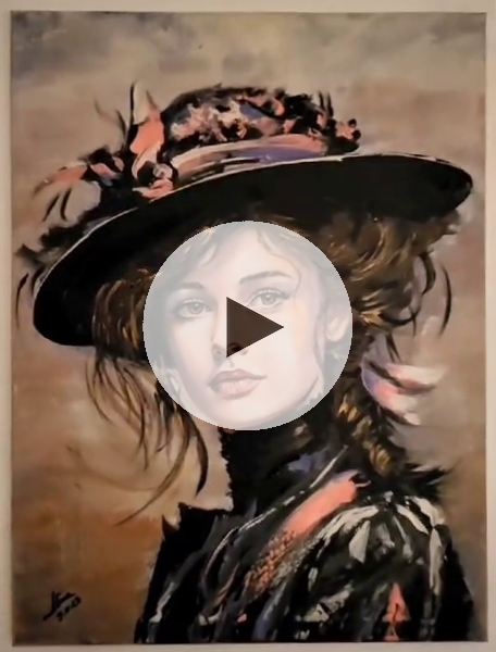 ArteDiAlina.com painting: Old Fashion Lady